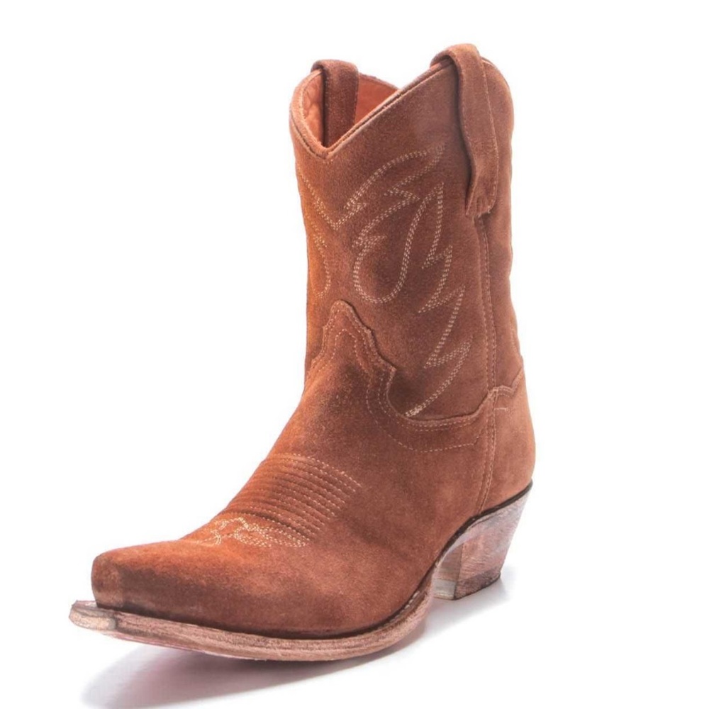 Dan Post Brown Suede Western Ankle Bootie